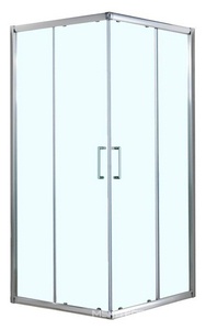 Душевое ограждение GREENWOOD, 90*90*185, квадратное, раздвижные двери, прозрачн.стекло, БЕЗ поддона, хром.профиль ZZ Azario Greenwood AZ-NNE1142/900