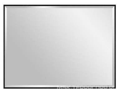 Зеркало 60х80 см, универсальный монтаж, черный алюминиевый профиль КЗСК 855 8550608у