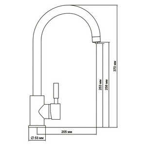 Смеситель для кухни с каналом для фильтрованной воды в комплекте с фильтром Аквафор Кристалл, (цв.хром) ZZ Latuno 110 L11021K