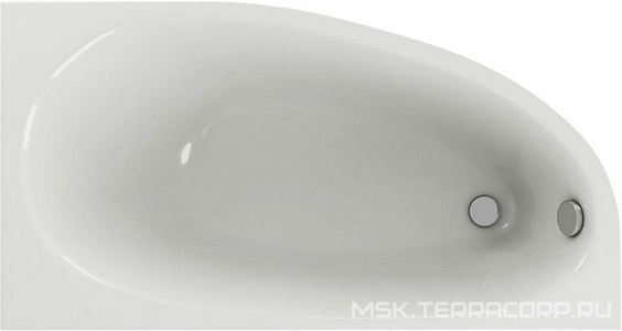 Акриловая ванна "", 160*90 см, левая, БЕЗ фронтальной панели сифона и каркаса ZZ Акватек Дива DIV160-0000001