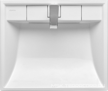 Раковина из литого мрамора для стиральной машины РЕЙН 600x500x138 мм, белая,  ZZ Aquaton Универсал 1A72103KRW010