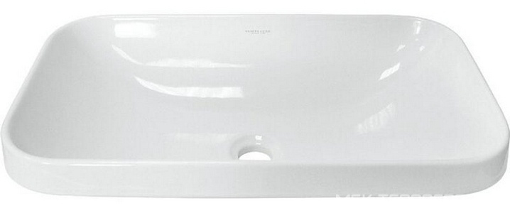 Раковина встраиваемая сверху 60х36х14.5, БЕЗ отверстия под смеситель, цвет белый Sanita Luxe Infinity WB.IN/Infinity/60-N/WHT.G/S1 / (INF60SLWB01I)