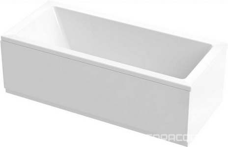 Ванна 160х70хh42см, прямоугольная, БЕЗ мет. каркаса и слива-перелива, (акрил),  ZZ Cezares Plane PLANE-160-70-42-W37