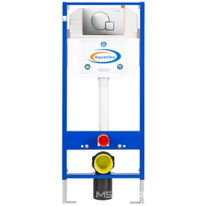 Инсталляция для унитаза, двойная клавиша смыва хром в комплекте Aquanika Basic 10.702.450.02.10