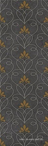 Декор Gracia ceramica Silvia  black decor 02 30х90 010301002141