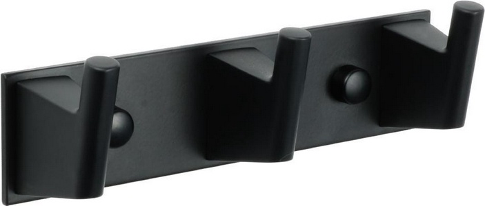 Планка с 3-мя крючками, цвет черный ZZ Fixsen Trend FX-97805-3