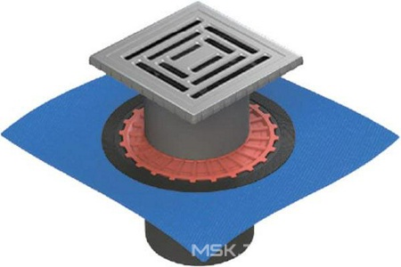 Душевой трап Berges Wasserhaus Zentrum Uno 10x10 см ZZ Berges Универсал 090471