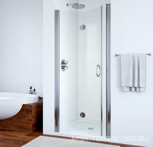 Дверь в нишу , 100x190 см, складная, духсекционная, ЛЕВАЯ , ппрофиль глянцевый хром, стекло бронза, БЕЗ покрытия ZZ Vegas Glass GPS GPS 100 08 05/ ЛЕВАЯ