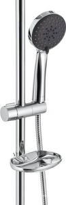 Душевой гарнитур: верхний душ 20см, ручной душ, стойка, шланги, мыльница в компл., (цв.хром),  ZZ Latuno 800 L80035