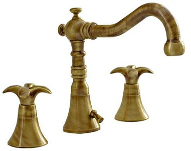 Смеситель для раковины, на 3 отв., с д/к, (цв. бронза),  ZZ 3M Palma 4817 UU