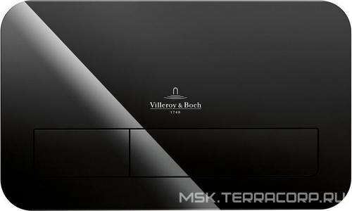 Клавиша двойного смыва (высококачественное безопасное стекло цв. черный глянец),  M200 ZZ Villeroy & Boch ViConnect 922400RB