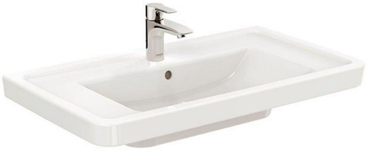 Раковина подвесная, прямоугольная 854х483хh170мм, с 1 отв.д/смесит., с переливом, (комбинация с п/п арт.LW136HFY#W), CeFiONtect,  ZZ Toto CF LW137Y#XW