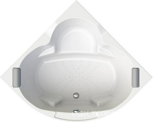 Ванна акриловая "СОРРЕНТО 2", 1400х1400, подголовник - 2 шт., каркас и слив-перелив (хром) в компл.,  ГМ "Релакс Chrome" ZZ