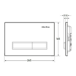 Кнопка двойного смыва, пневм., для инсталляции д/унитаза, (пластик цв.черный матовый, кнопки цв.браш.никель),  2.0 ZZ Allen Brau Fantasy 9.20004.31