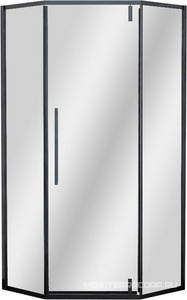 Душевое ограждение "", 100х100х1950, профиль черный, стекло прозрачное, без поддона ZZ RGW Stilvoll 32328100-14