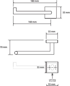 Держатель для т/б, Левый, (цв. хром),  ZZ Bemeta Beta 132212032L