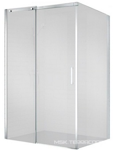 Душевое ограждение 1000x900х1950мм, прямоуг., сдвижная дверь, боковая стенка, правая/левая, (стекло прозрачн.8мм, фурн.цв.хром), Acqua ZZ BelBagno ACQUA ACQUA-AH-1-100/90-C-Cr