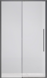 Дверь для душа, в нишу 1200хh1950мм, раздвиж, 1 дверь, 1 неподв.секция, правая/левая, (стекло прозрач.6мм Easy Clean, фурн.цв.воронен.сталь), ZZ Vincea Slim-N VDS-4SN120CLGM