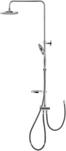 Душевой гарнитур: верхний душ 20см, ручной душ, стойка, шланги, мыльница в компл., (цв.хром),  ZZ Swedbe Harmony 5006