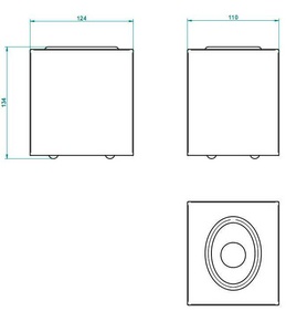 Ёмкость настольная 127х124хh110mm (цв. золото (Dore))  ZZ THG Cygne G31-F01-02704
