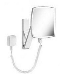 Зеркало косметич.212х212мм, круг., на вертикальном кронштейне h400мм, увелич х5, Keuco ZZ