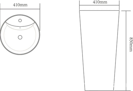 Раковина круглая напольная 41*41*h85 см, цв.светлый мрамор ZZ SantiLine SantiLine SL-4007