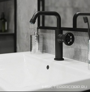 Смеситель для раковины, высота излива 220 мм, без д/к, цвет черный,  ZZ Paini Grazia 21PZ205LL