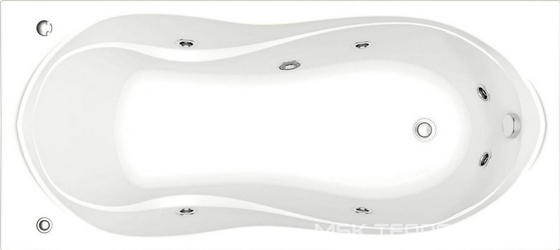 Акриловая ванна Bas Ямайка 180 см с г/м| 179x80x45