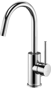Смеситель для раковины, с поворотным изливом, без д/к, (цв.хром),  ZZ Paffoni Light LIG078CR