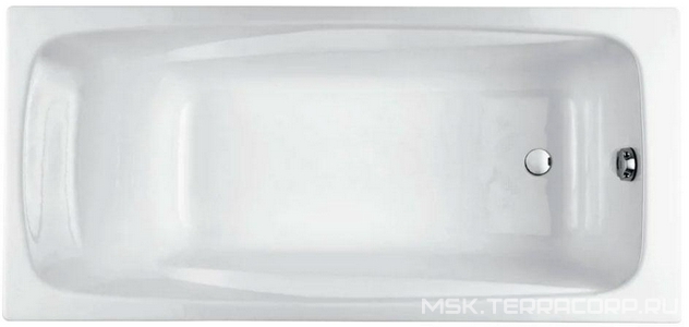 Ванна чугунная  170х80 без ножек, БЕЗ отверстий для ручек (ручки не предусмотрены) ZZ Jacob Delafon Repos E2918-S-00