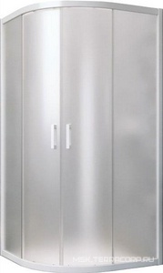 Душевое ограждение  NOVO полукруглое, 90*90*1900, профиль белый, стекло сатин, БЕЗ покрытия, ZZ Vegas Glass ZS ZS NOVO 90 01 10