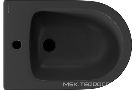 Биде подвесное 525х365мм, крепёж в компл., (цв.черный матовый),  ZZ Aqueduto Cone CON0340