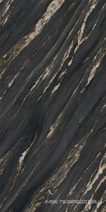 Керамогранит для пола и стены Ariostea Ultra Marmi Tropical Black Lucidato (Shiny) 6 mm 150x300 UM6L300674