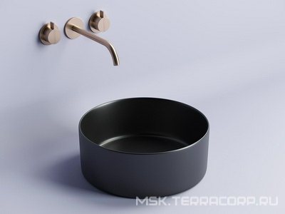 Раковина  36х36 см, цв. черный матовый ZZ Ceramica Nova Element CN6032MB