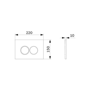Клавиша для инсталляции AM.PM ProC L I070138  (механика), цв. чернй матовый ZZ AMPM Универсал I070138