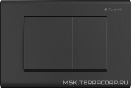 Компл.: унитаз подвесн.,безободк.,520х370мм,цв.белый глянц., сиденье с микролиф,,инстал. д/унит., крепёж,клавиша смыва Quadrado цв.черный мат, ZZ Aqueduto Macio AQDS015