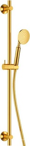 Душевой гарнитур: стойка, лейка, шланг 1,5м., (цв.брашированное золото),  ZZ Cezares Eco ECO-SD-BORO