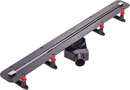 Дренажный канал 750мм, готовый компл, сифон d50 выход вбок, сухой/гидро затвор, ножки, дизайн-вставка нерж.сталь, в компл., Slim ZZ Pestan Confluo Slim Line 13100034NEW