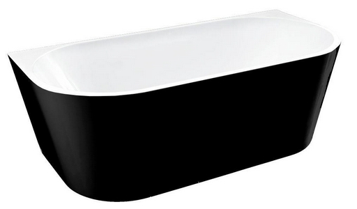 Ванна 1700х800хh580мм, пристенная, интегрир.слив перелив, д/к цв.белый мат. в компл.,(акрил цв.снаружи черный мат., внутри белый мат.), Vincea ZZ Vincea Ванны VBT-421-1700MB
