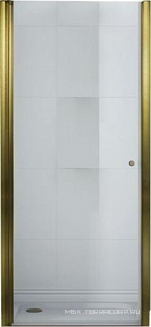 Дверь в нишу 900хh1950мм, распашная, петли слева, (стекло текстурное Punto 6мм, фурнит. цв.золото),  ZZ Cezares Pordenone PORDENONE-B-1-90-P-G-L