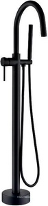 Смеситель для ванны, напольный, однорычажный, с душевым гарнитуром, цв. черный ZZ Boheme UNO 469-B (229-B)