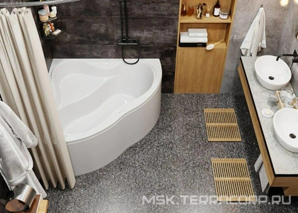 Ванна угловая 143x143хh45 см, без панели и каркаса, (акрил цв.белый), Iris ZZ Vagnerplast iris VPBA143IRI3X-04