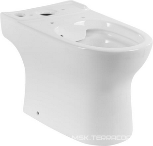 Чаша напольного, безободкового унитаза, (крепеж к полу в компл.),  BelBagno Steam BB130CPR