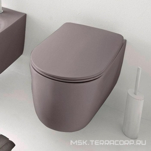 Сиденье для унитаза, с микролифтом, Slim, (пластик цв.Ferro Matt, петли цв.хром),  ZZ Kerasan Nolita 539189