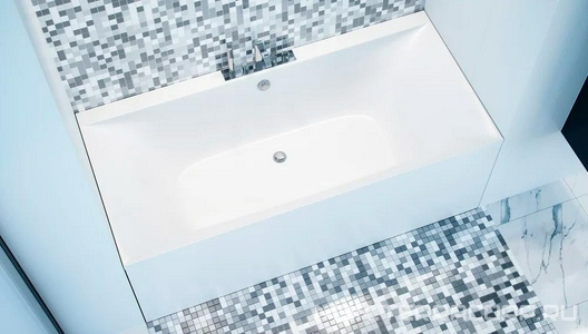 Ванна 1900x900xh450мм, без панели, ножек, слива-перелива, литой мрамор цв.белый глянец.,  ZZ Астра-Форм Геркулес Ванна Геркулес 1900х900