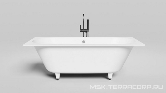 Ванна 1800х800хh600мм, встраив., литой камень S-Sense глянец цв.белый, на регулируемых опорах, БЕЗ слива-перелива,  ZZ Salini Ornella Axis 103411G