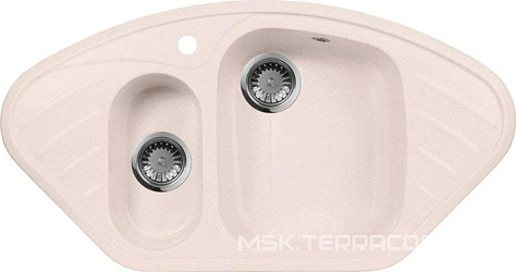 Мойка кухонная AquaGranitEx M-14 светло-розовая| 50x95x17