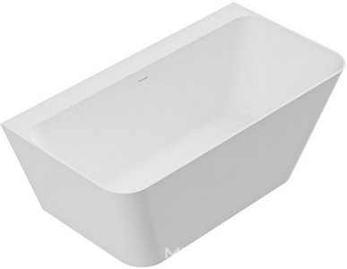 Ванна 1700х800хh600мм, пристенная (с задней стенкой), интегрир.слив перелив, д/к в цвет ванны в комп,(иск.камень Solid Surface цв.белый мат), ZZ Cezares Liner CZR-LINER-170-80-60-SSB