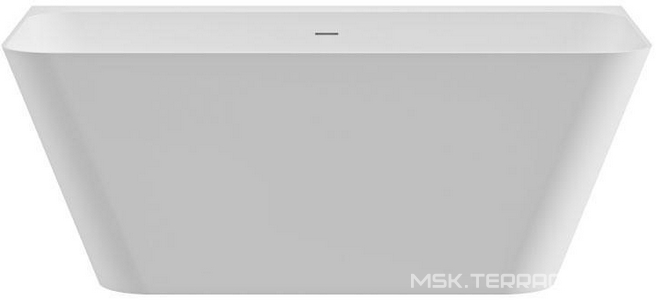Ванна 1700х800хh600мм, пристенная (с задней стенкой), интегрир.слив перелив, д/к в цвет ванны в комп,(иск.камень Solid Surface цв.белый мат), ZZ Cezares Liner CZR-LINER-170-80-60-SSB