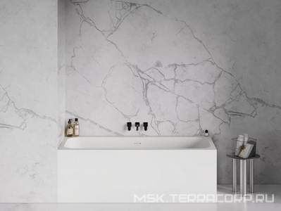 Ванна 1600х700хh540мм, встраив., литой камень S-Stone матовый цв.белый, на регулируемых опорах, БЕЗ слива-перелива,  ZZ Salini Ornella 102316M